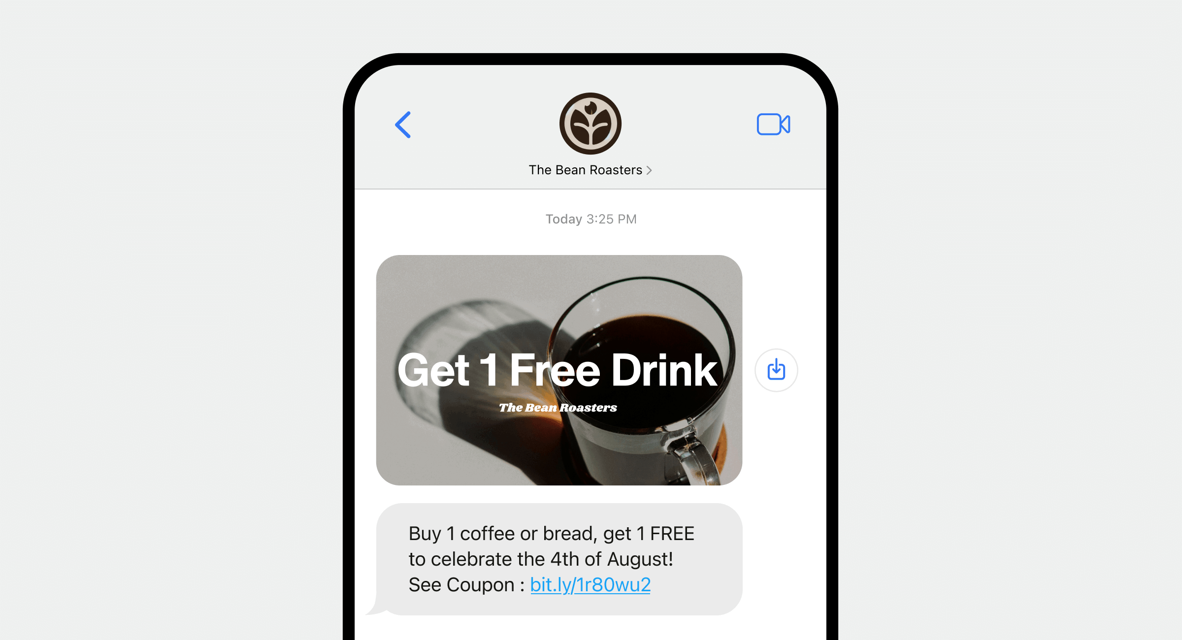 A coffee shop brings in business with a promotional SMS campaign