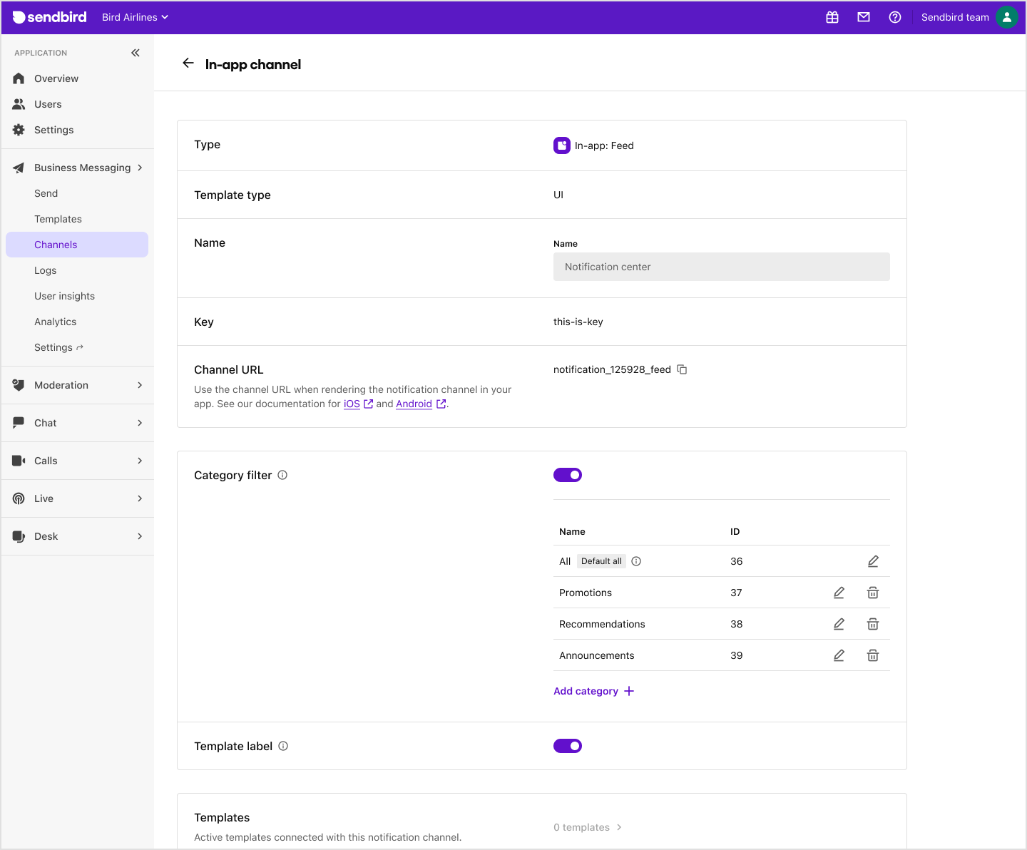 image|a screenshot of in-app channel's Edit page